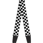 Buckle-Down   GS-W20304  Checker Black/White Guitar Strap