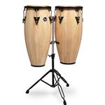 Lp   LPA646-AW  Aspire Oak 10"-11" Congas w/ Dbl Stand