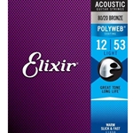 Elixir   11050  Light Acoustc 80/20 Bronze Polyweb Strings