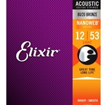 Elixir   11052  Light Acoustic 80/20/ Bronze Nanoweb Strings