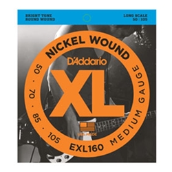 Daddario   EXL160  Electric Bass Strings, Long Scale, Medium .050-.105
