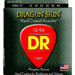 DSA12  Dragon Skin Acoustic Strings, Coated Light 12-54