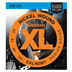 Daddario   EXL160BT  Nickel Electric Bass Strings, Balanced Tension, Medium 50-120