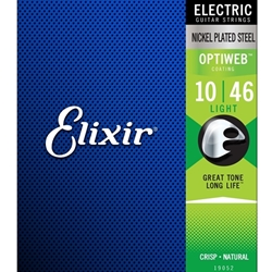 Elixir   19052  Electric Nickel Pated, Optiweb Light