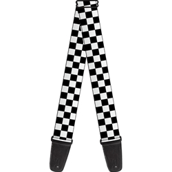 Buckle-Down   GS-W20304  Checker Black/White Guitar Strap