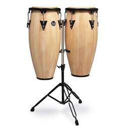 Lp   LPA646-AW  Aspire Oak 10"-11" Congas w/ Dbl Stand