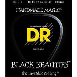 Dr   BKE10  Black Beauties, Extra Black Coated  Medium 10's Electric Strings