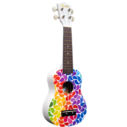 Amahi   DDUK3  Rainbow Pattern Motif Ukulele