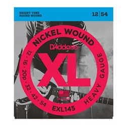 Daddario   EXL145  Heavy, Plain 3rd, 12-54 Electric Strings
