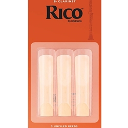 3RC25  Rico Bb Clarinet #2.5 3 pk.