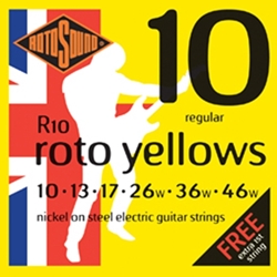 Rotosound   R10  Roto Yellows 10-46 Electric Guitar Strings
